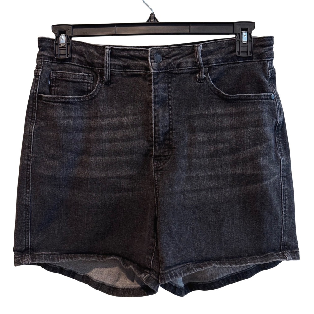 Judy Blue Denim Shorts Black High Waisted Stretch Casual Women 1XL JB150247 BK